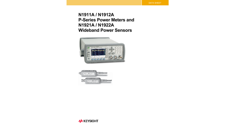 N1911A / N1912A P-Series Power Meters and N1921A / N1922A Wideband Power Sensors